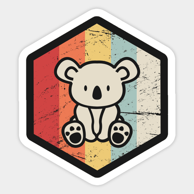 Retro 70s Koala Sticker by MeatMan